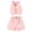 #09 Pink, variant on Gyexs Size 6-7 Girls School Clothes Button Down Sleeveless Vest Tops Elastic Waist Short Sets with Belts Casual Loose #09 Hot Pink 6-7 Years