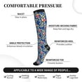 thumbnail image 3 of Lsque Cute Popcorn Pattern Sport Compression Socks for Men & Women 15-20 mmHg Knee High Nurse Pregnant Running Medical and Travel Athletic, 3 of 6