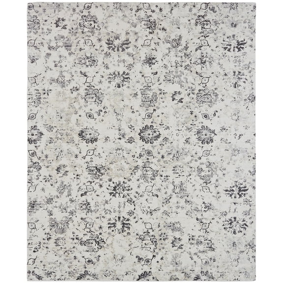 Kalaty Remy Area Rug RY-065 Gray Bulbs Scrolls 2' x 3' Rectangle