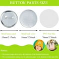 thumbnail image 4 of 300 Sets Round Button Parts Blank Making Supplies 58mm Metal Button Badge Making Kits, Blank Pin Back Button Parts, 4 of 5