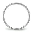 thumbnail image 2 of 10K White Gold Ring Band Wedding Standard Flat 4mm with Step Edge Size 14, 2 of 4