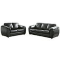 thumbnail image 3 of Flash Furniture Benchcraft Fezzman Living Room Set in Black Leather, 3 of 3