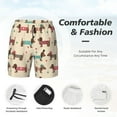 thumbnail image 6 of Picia Dachshund Dog Puppy pattern Mens Swim Trunks with Compression Liner Stretch Beach Shorts Quick Dry with Zipper Pockets No-Chafing Board Shorts-XX-Large, 6 of 9