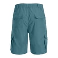 thumbnail image 5 of Purcolt Cargo Shorts for Men Stretch Comfort Waist Athletic Workout Shorts Lightweight Knee Length Bermuda Shorts with Pockets for Running Hiking Cycling, 5 of 8