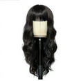 thumbnail image 2 of Fiudx Peluca Larga Ondulada de 63 Cm de Cabello Sintético Rizado con Flequillo Ajustable, Aspecto Suave y Natural, Ideal para Fiestas de Disfraces, Accesorio de Moda para Mujer, Ligero y Cómodo., 2 of 5