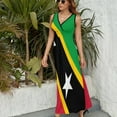 thumbnail image 6 of Flag of Saint Kitts And Nevis Sleeveless Dress Dresses Women Summer Evening Dresses Ladies Bohemia Long Dresses, 6 of 9