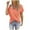 Orange, variant on Fesfesfes Ladies T Shirts Short Sleeve Women Summer Fashion V-Neck Short Sleeve Solid Color Casual T-Shirt Top Tops 4(S)