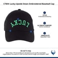 thumbnail image 4 of CTM Unisex Lucky Upside Down Embroidered Baseball Cap, 4 of 4