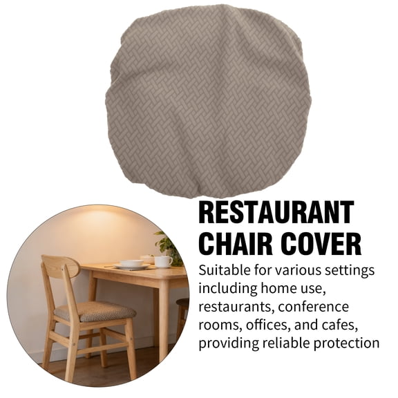 4-Piece Grey Dining Chair Seat Covers, Slipcovers for Kitchen Chairs, Washable Protective Covers