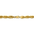 thumbnail image 3 of Real 14kt Yellow Gold 5.4mm Semi-Solid Rope Chain Chain Bracelet; 8 inch; Lobster Clasp; for Adults and Teens; for Women and Men, 3 of 5