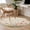 Light Beige Light Pink Light Yellow, variant on Round Area Rug 4 Ft, Watercolor Flowers Washable Non-Slip Circle Carpet for Living Room/Bedroom, Spring Daisy Floral Butterflly Beige Low-Profile Crawling Mats Collection Rugs for Indoor