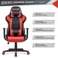 thumbnail image 3 of Furniwell Gaming Chair - High Back Computer Desk Chair with Headrest and Lumbar Support (Red), 3 of 16