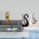 thumbnail image 2 of Figura de león, estatua de cisne, figuras coleccionables de resina, esculturas ornamentales, superficie lisa, ideal para regalar, decoración del hogar, 2 of 8