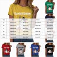 thumbnail image 3 of NOLDARES Halloween Oversized Shirts for Women Spooky Season T-Shirt Halloween Pumpkin Costume Ghost Fall Tees Top,White,L, 3 of 5