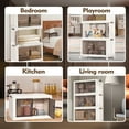 thumbnail image 7 of Dayooh Storage Bins with Lids 66QT 3Packs Foldable Plastic Storage Bins with Wheels Stackable Storage Organizer Closet Organizers for Home, 7 of 7