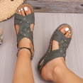 thumbnail image 4 of BADHUB Womens Orthopedic Sandals Arch Support Flip Flops Sandals Beach Outdoor Mesh Slides Sandal Summer Casual Boho Beach Shoes Green 42, 4 of 6