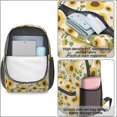 thumbnail image 4 of Sunflower and Bee Orange Pattern 17" Waterproof Oxford School Backpacks for Teens, S-Shape Padded Straps, for School, Travel, Hiking, Camping, 4 of 5