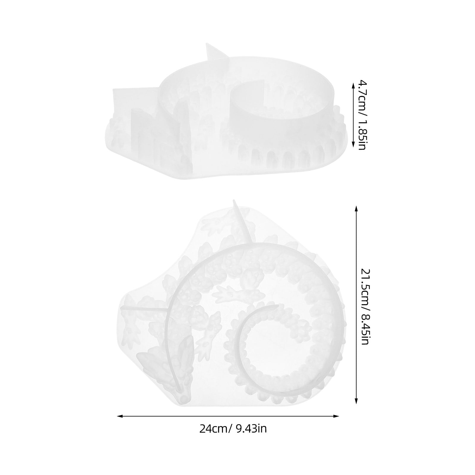 OFFIGAM White Silicone Dragon Mold for Resin Crafting, 3D Design, Ideal for Home Decor and Projects, 3.5x3.5 Inch Tool