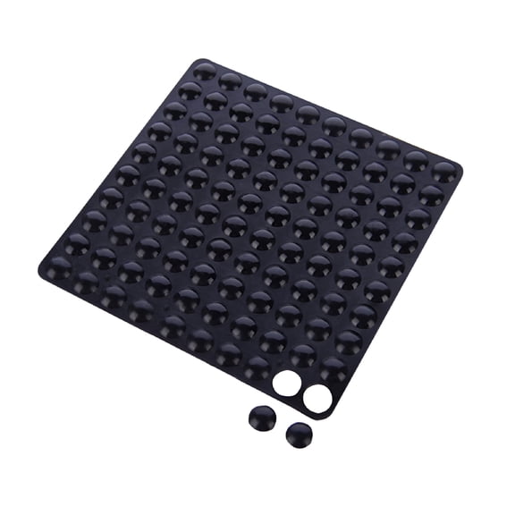 ICERUN 100pcs Self-adhesive Bumper Pads Noise-dampening Anti Collision Stickers Wall Protectors Rubber Bumper Pads for Toilet Door Handle Cabinet (Black)