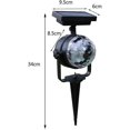 thumbnail image 2 of Happy Solar Rotary Spotlight Pelouse, Birthday, Festival, KTV, Wedding, Outdoor -Color Spot Rotary Projector Light Outdoor Garden Lighting esquí esquí Gafas de esquí, 2 of 5