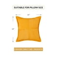 thumbnail image 5 of Topfinel 2 Piece Wide Side Pillowcase with Splicing,, Fall Winter Super Soft Corduroy Sofa Pillowcase Decorative Texture Pillow, Yellow, 16x16 Inches, 5 of 5