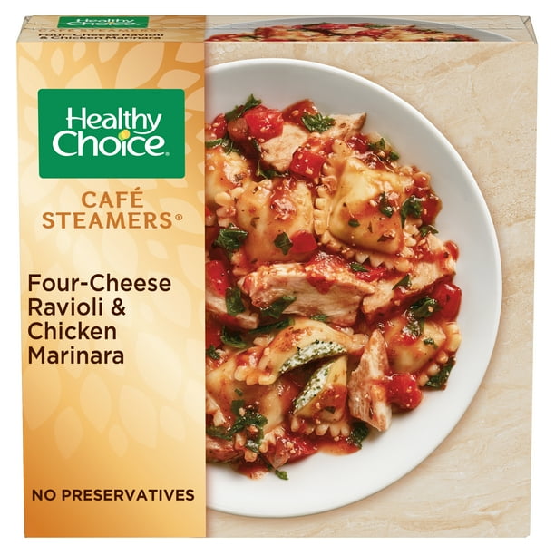 Healthy Choice Café Steamers Four Cheese Ravioli & Chicken Marinara