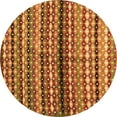 thumbnail image 1 of Ahgly Company Indoor Round Abstract Orange Contemporary Area Rugs, 4' Round, 1 of 1