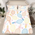 thumbnail image 2 of Feelyou Bowknot Badminton Twin Sheet Sets, Love Heart Kid Bedding, 3-Piece, 2 of 7