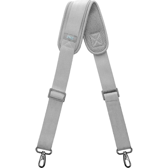 Shoulder Strap, 57" Padded Adjustable Shoulder Bag Strap Replacement (Gray)