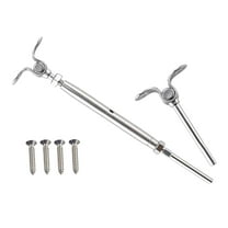 simhoa Deck Cables Railing Kit, for 1/8" Steel Cable, for Wood Post Reliable Stainless Steel Parts for Wire Rope Cable