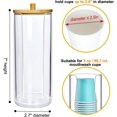 thumbnail image 2 of Samhe Bathroom Cup Dispenser, Mouthwash Cups Holder Fit for 3oz Small Cup, Disposable Paper Cups Dispenser with Bamboo Lid for Rinsing Cups on Bathroom Vanity Countertops, 2 of 8