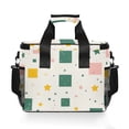 thumbnail image 7 of FORMRS Insulated Cooler Bag 24 Cans Capacity Soft Leakproof Lunch Box with Side Pockets, Green Abstract Pattern, 7 of 7