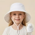 thumbnail image 2 of Xijirk Kids UPF 50+ Wide Brim Sun Hat Boys Girls Lightweight Adjustable Beach Fisherman Cap for Summer Outdoor,3-8 Years, 2 of 4