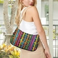 thumbnail image 6 of Ryvnso Geometric Rainbow Stripes Womens Chain Shoulder Bag Tote Handbags Clutch Hobo Purse with Zipper for Travel, 6 of 7