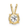 thumbnail image 3 of 14k Yellow Gold Cubic Zirconia Casted Pendant, 3 of 4
