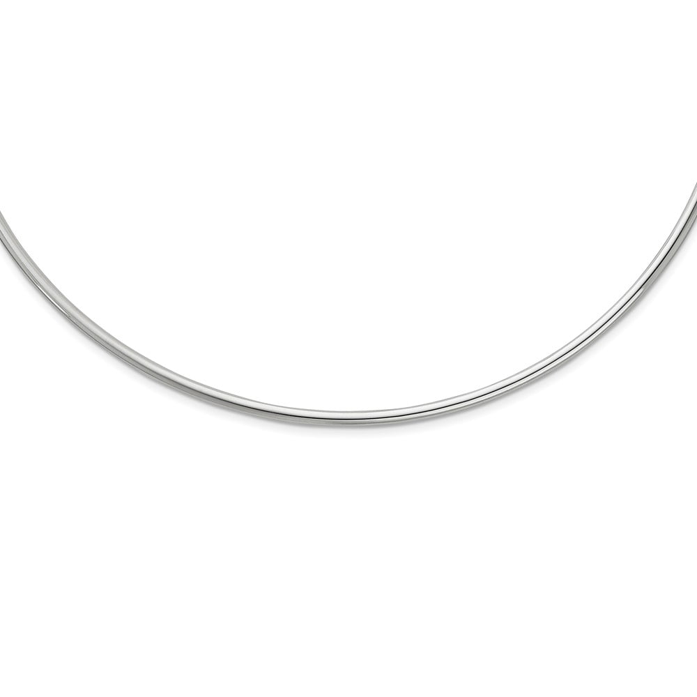 925 Sterling Silver Rhodium-plated Neck Collar Necklace