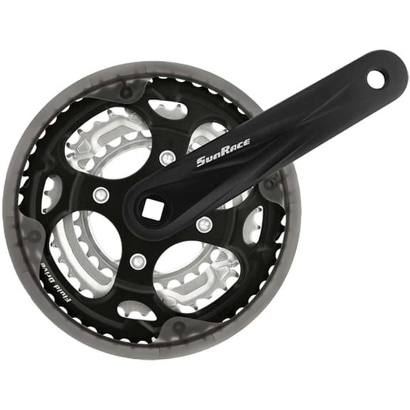 Sunrace FCM300 7/8sp Crankset, 28/38/48t 175mm Black