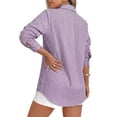 thumbnail image 3 of Fantaslook Striped Button Down Shirts for Women Classic Long Sleeve Collared Office Work Blouses Tops, 3 of 10