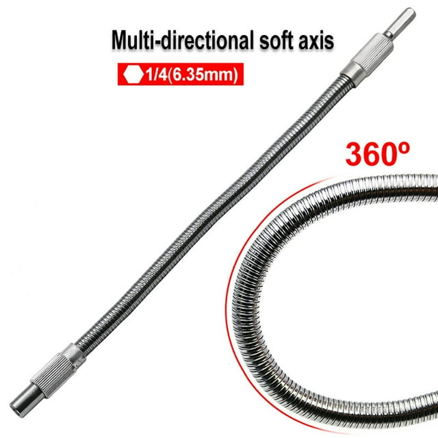 Coofit 12in Flexible Drill Bit Extension Multifunctional Flexible Shaft Extension Rod