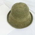thumbnail image 3 of CoCopeaunts Women Bucket Hat Winter Warm Solid Corduroy Bucket Cap Folding Sunscreen Fisherman Hat for Streetwear All-Match, 3 of 8