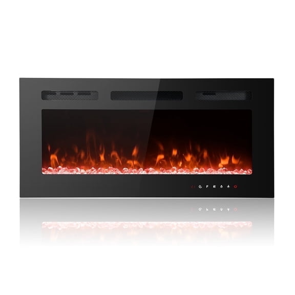 Maxhonor Electric Fireplace Insert Wall Mounted Freestanding Heater with Remote Control, 1500/750W