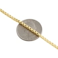 thumbnail image 4 of Real 10K Yellow Gold Solid Square Box Link Chain 2.50mm Necklace 18 Inches, 4 of 6