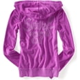 thumbnail image 2 of Aeropostale - Sudadera con capucha y cremallera para mujer, color morado, pequeño Aeropostale  Sudadera, 2 of 2
