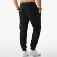 thumbnail image 3 of CHEEREAM Men's Sweatpants with Pockets Fleece Tapered Joggers Drawstring Elastic Waist Athletic Gym Running Workout Track Pants Black XL, 3 of 7