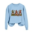 thumbnail image 1 of WEAIXIMIUNG Chandail en Molleton pour Femmes Col Rond Fermeture Éclair Mode de Noël Décontractée Imprimé Bonhomme de Neige Chandail à Manches Longues Sans Chapeau, 1 of 6
