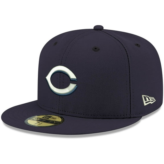 Men's New Era Navy Cincinnati Reds White Logo 59FIFTY Fitted Hat
