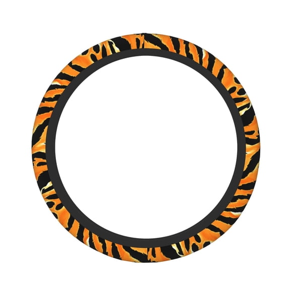 Kdxio Zebra Print Elastic Stretch Steering Wheel Cover,Auto Steering Wheel Cover,15 Inch Anti-Slip,Warm in Winter and Cool in Summer,Fit Suvs,Vans Cars,Trucks