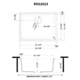 thumbnail image 2 of Ruvati RVG2023BK 23 x 17 in. Granite Composite Undermount Single Bowl Kitchen Sink, Midnight Black, 2 of 7