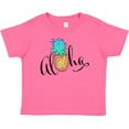 thumbnail image 3 of Inktastic Aloha- in cursive with pineapple rainbow colors Boys or Girls Baby T-Shirt, 3 of 5