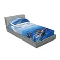 thumbnail image 2 of Ambesonne Ocean Fitted Sheet & Pillow Sham Set, Jumping Dolphins in Sky, Twinxl, Blue White, 2 of 2